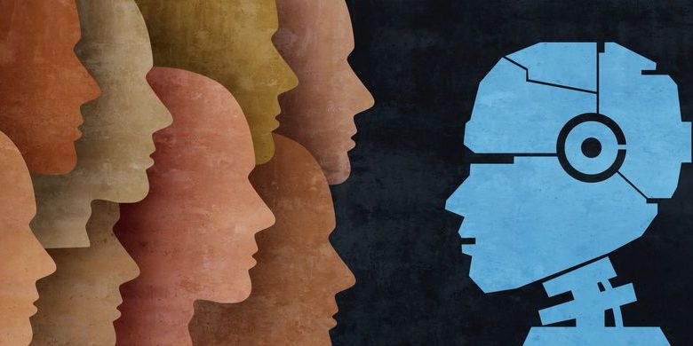 3D illustration depicting artificial intelligence and computational linguistics.