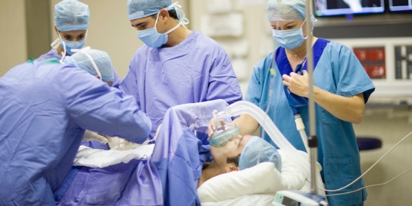 An anesthesiologist in the operating room, keeping a patient comfortable, safe, and pain-free during surgery.
