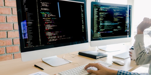 A software engineer writing code.